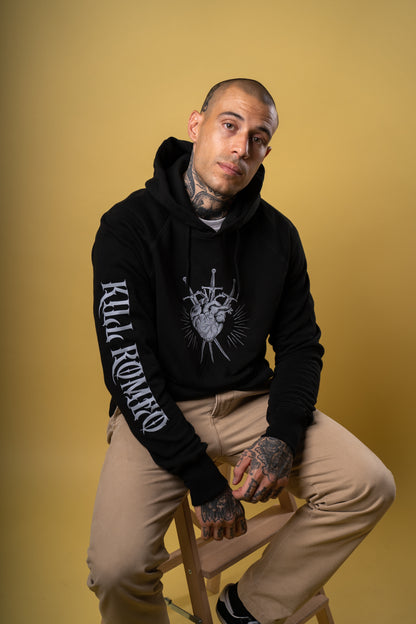 Kill Romeo Heart & Daggers Hoodie – Black (320 GSM)