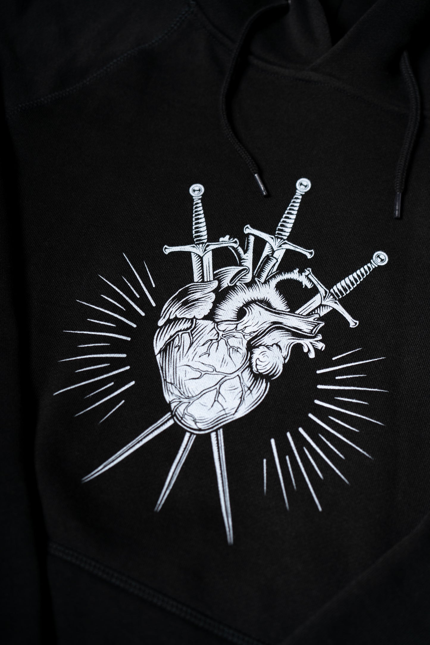 Black Hoodie "Pierced Heart"