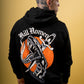 Black sweatshirt with traditional style snake and a dagger.
